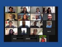 Zoom meeting with gallery photos